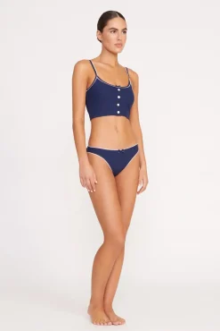 ABBY SWIM TOP NAVY WHITE