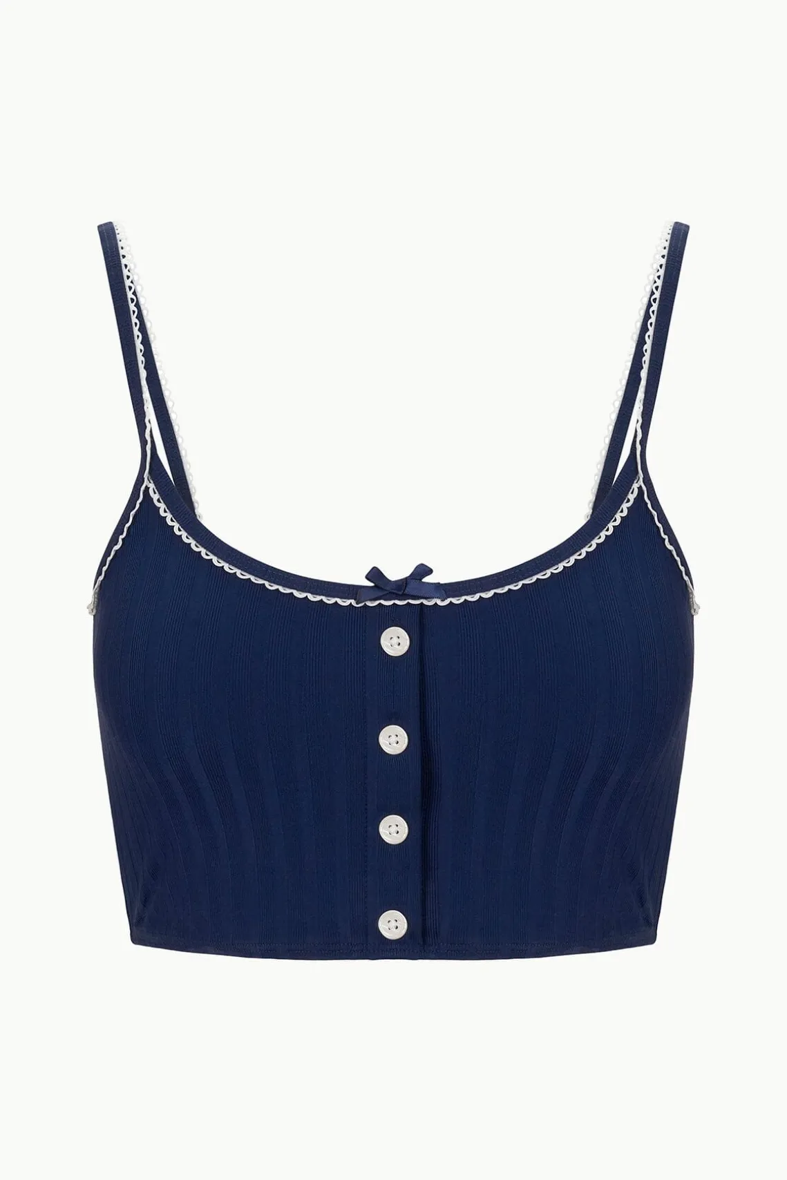 ABBY SWIM TOP NAVY WHITE