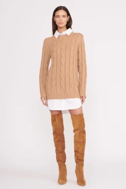 ALDRIN DRESS CAMEL WHITE