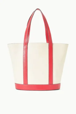 ALLORA TOTE CREAM RED ROSE