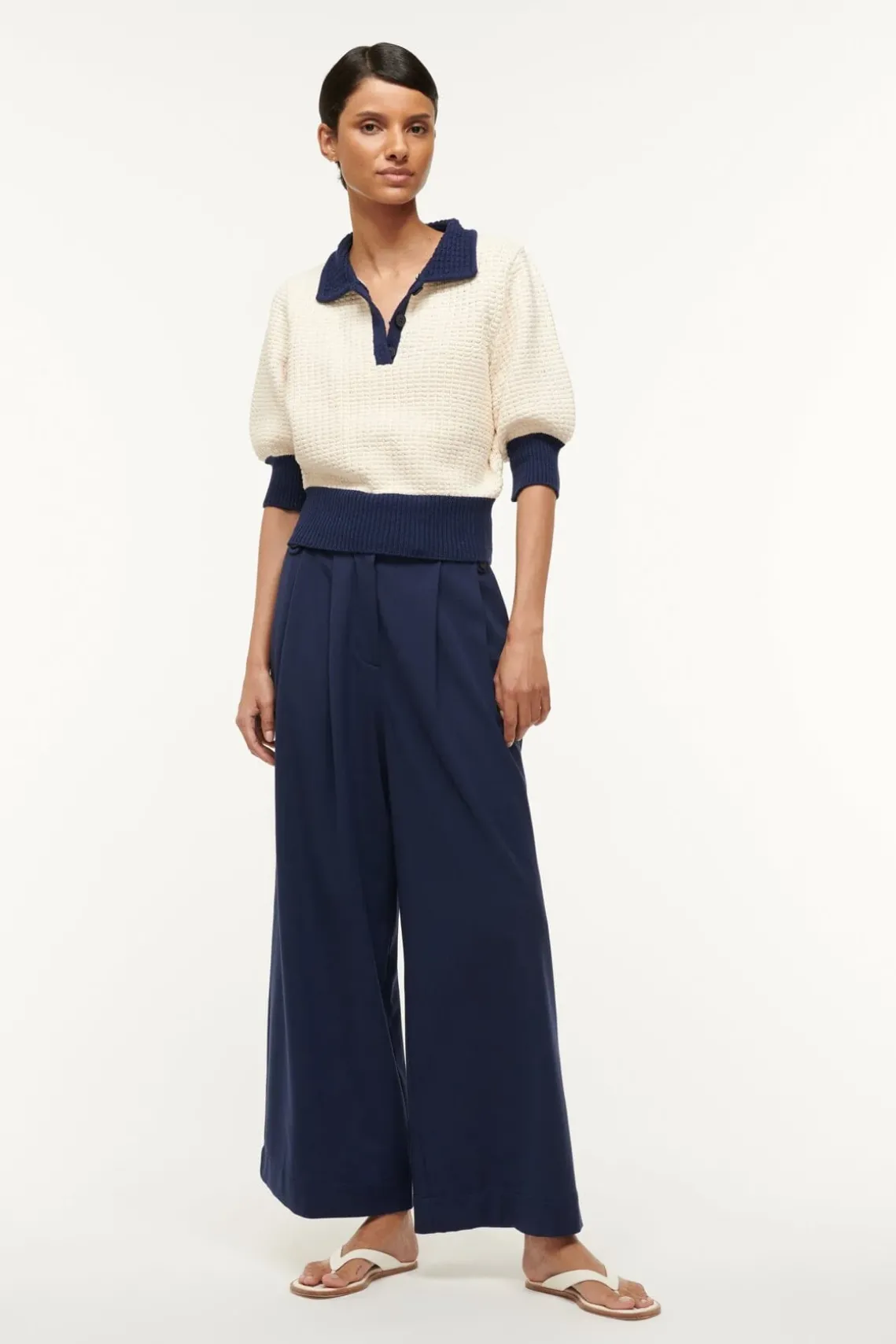 ALTEA SWEATER IVORY NAVY