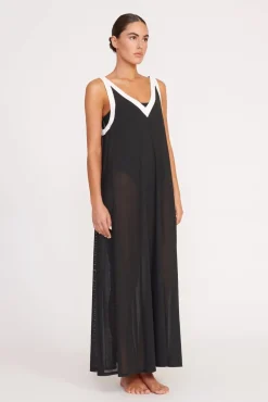 AVELINE COVERUP DRESS BLACK WHITE