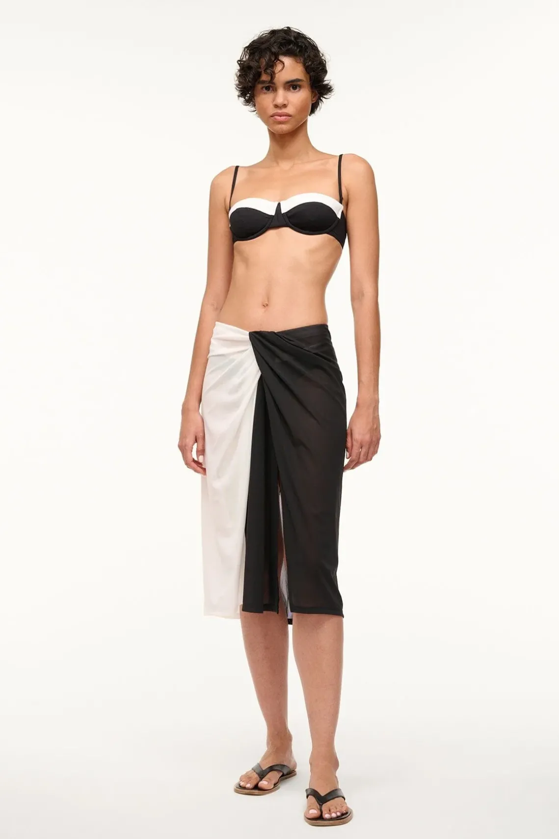 AZALEA COVERUP SKIRT WHITE BLACK