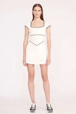 BACKSPIN DRESS IVORY BLACK