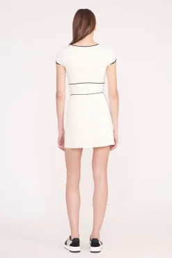 BACKSPIN DRESS IVORY BLACK