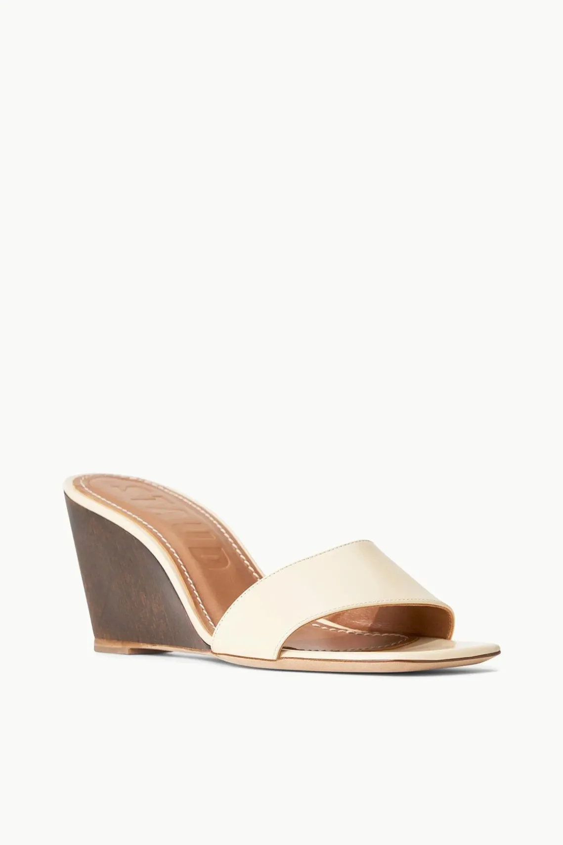 BILLIE WEDGE CREAM WOOD