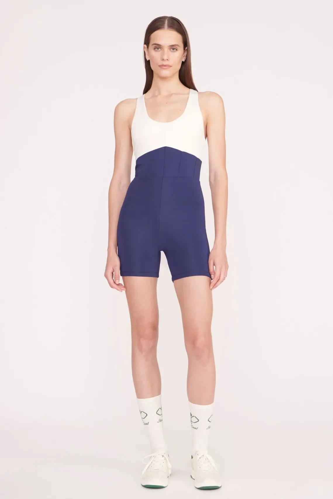 BOUNCE SHORT UNITARD NAVY IVORY