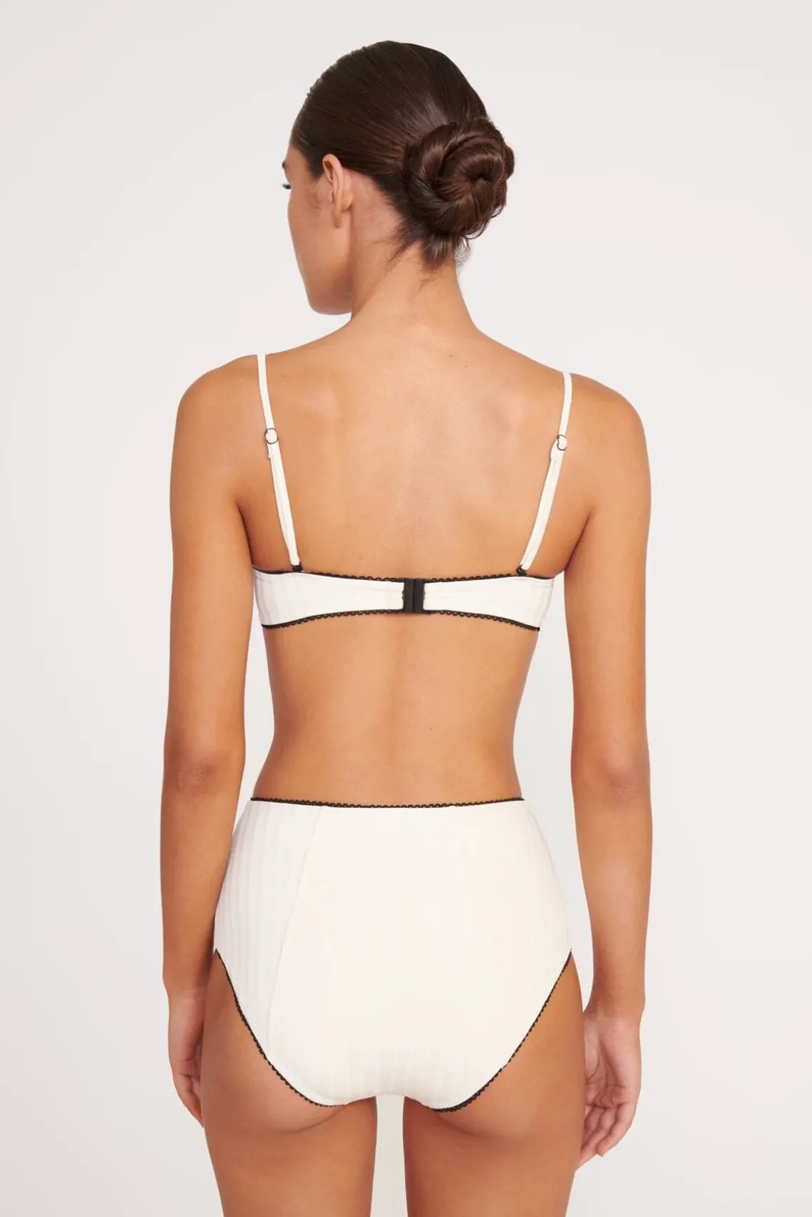 BRENTON HIGH RISE BIKINI BOTTOM IVORY BLACK