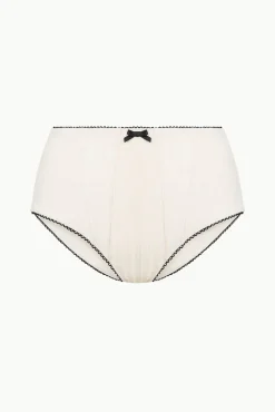 BRENTON HIGH RISE BIKINI BOTTOM IVORY BLACK