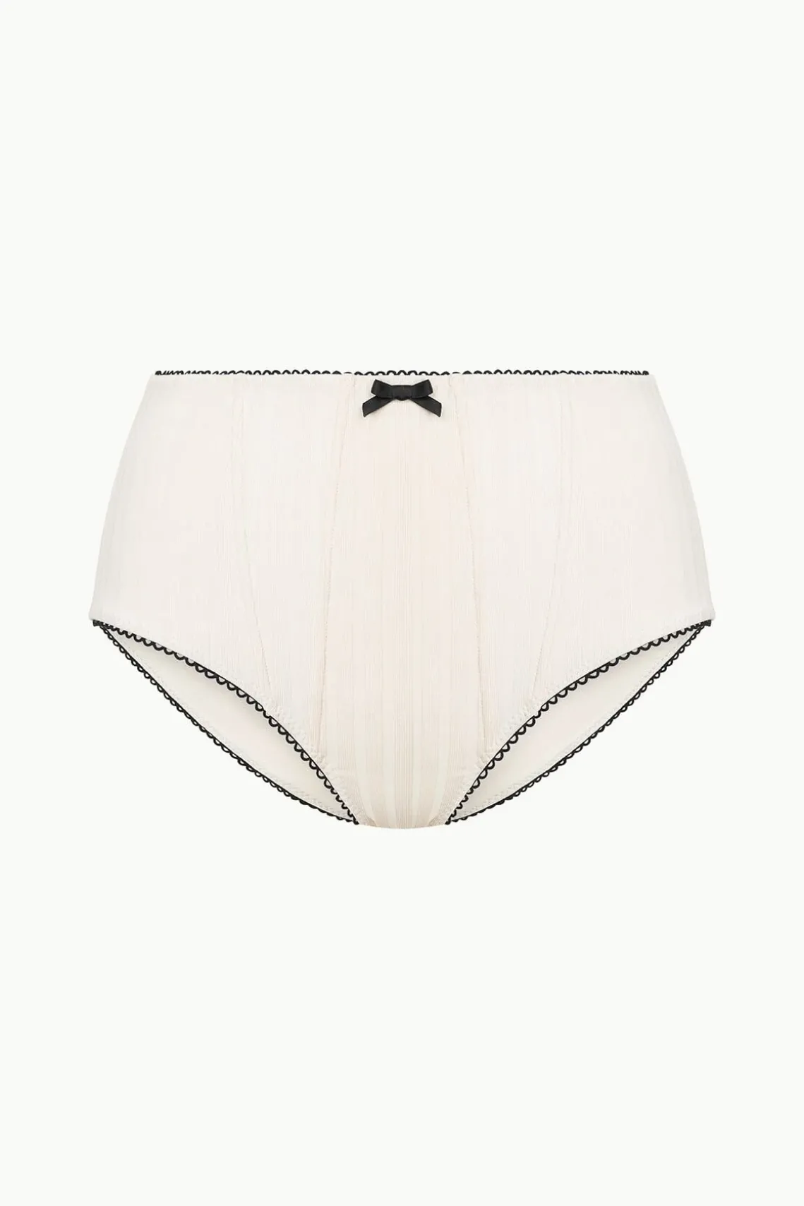 BRENTON HIGH RISE BIKINI BOTTOM IVORY BLACK