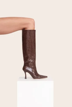 CAMI BOOT ESPRESSO CROC EMBOSSED
