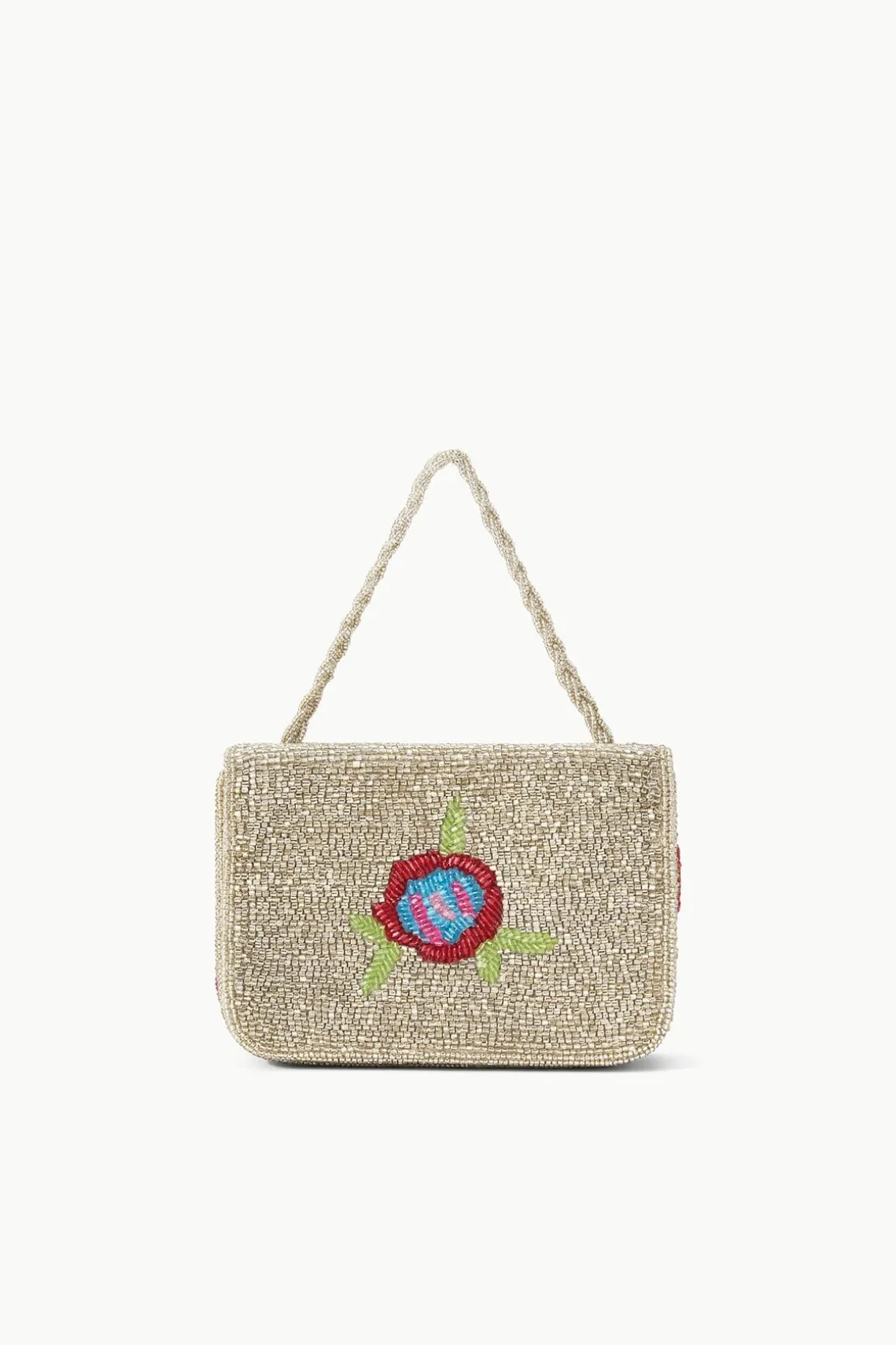 CARMEN BEADED BOX BAG DIAMOND ROSE