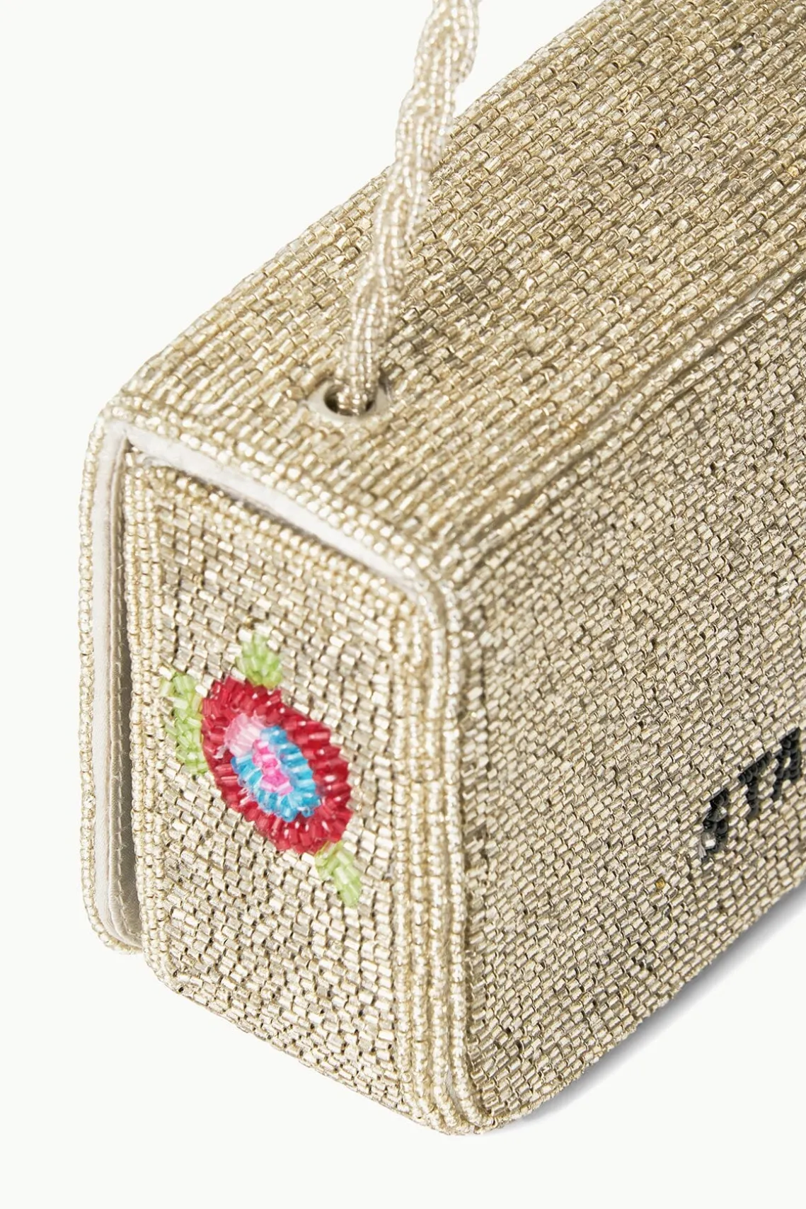 CARMEN BEADED BOX BAG DIAMOND ROSE
