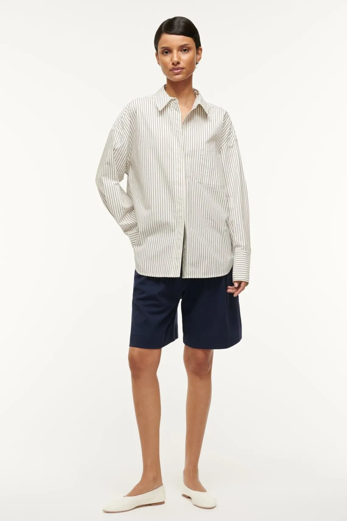 COLTON SHIRT IVORY MICRO STRIPE