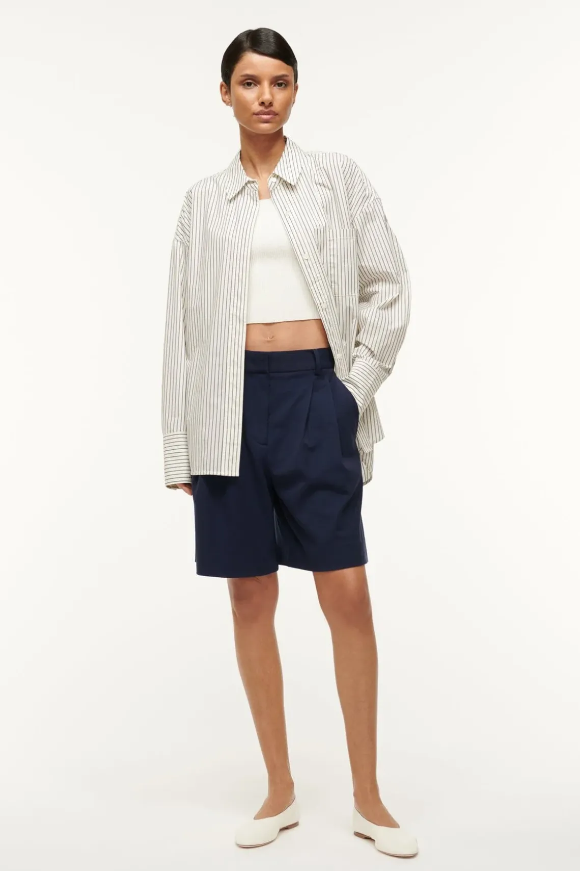 COLTON SHIRT IVORY MICRO STRIPE