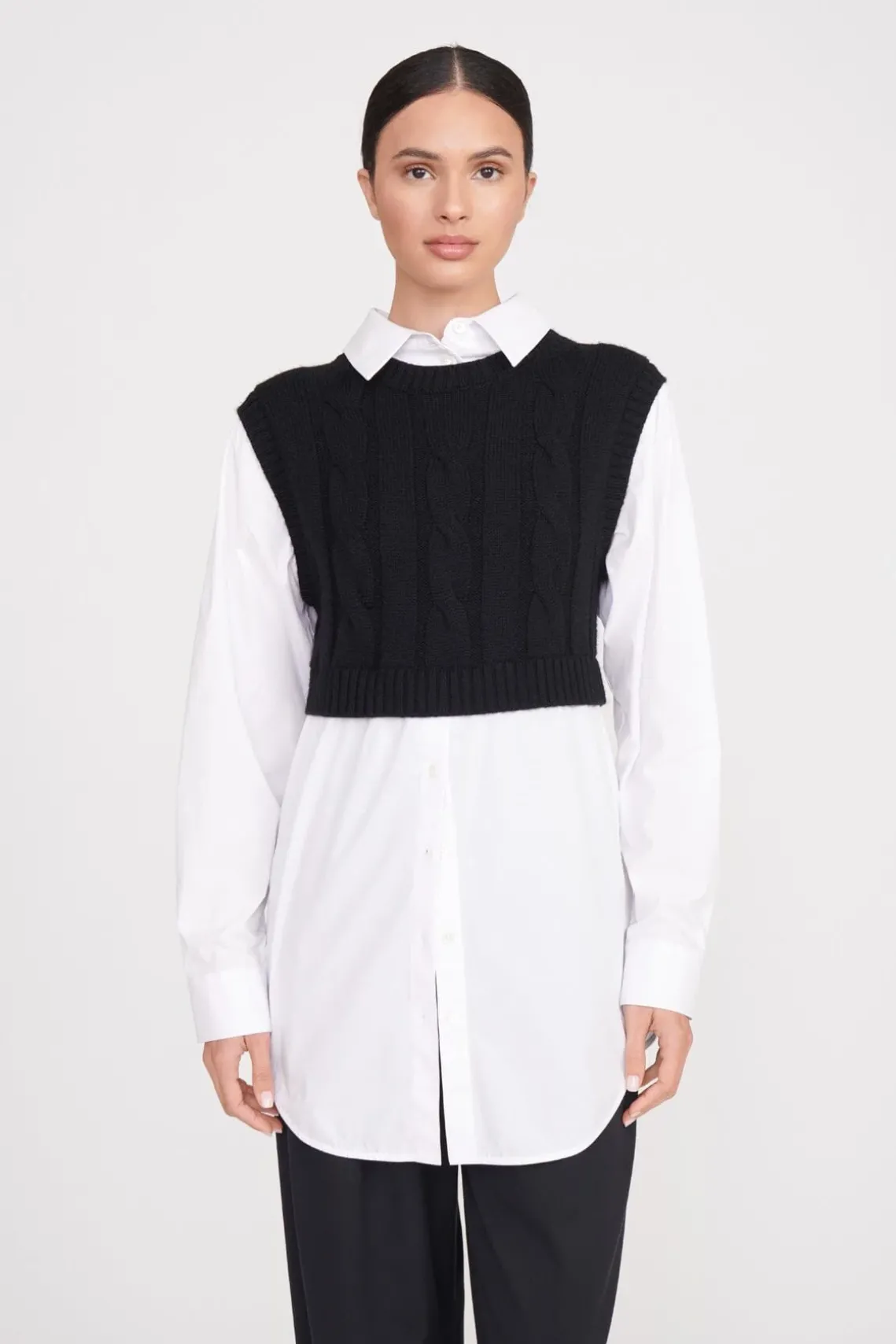 COOPER TOP BLACK WHITE