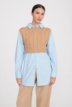 COOPER TOP CAMEL FRENCH BLUE
