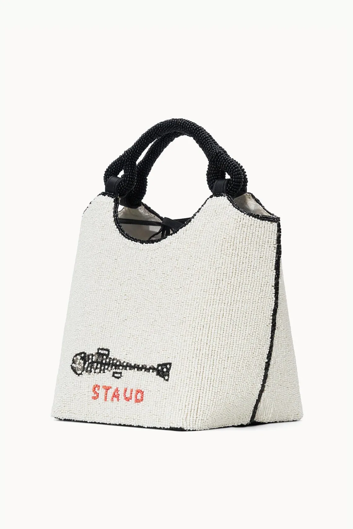COTE BEADED BAG STAUDINES CREAM