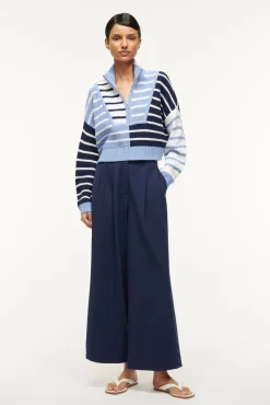 CROPPED HAMPTON SWEATER ADRIATIC STRIPE