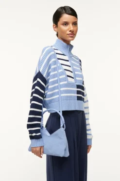 CROPPED HAMPTON SWEATER ADRIATIC STRIPE