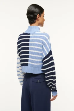CROPPED HAMPTON SWEATER ADRIATIC STRIPE
