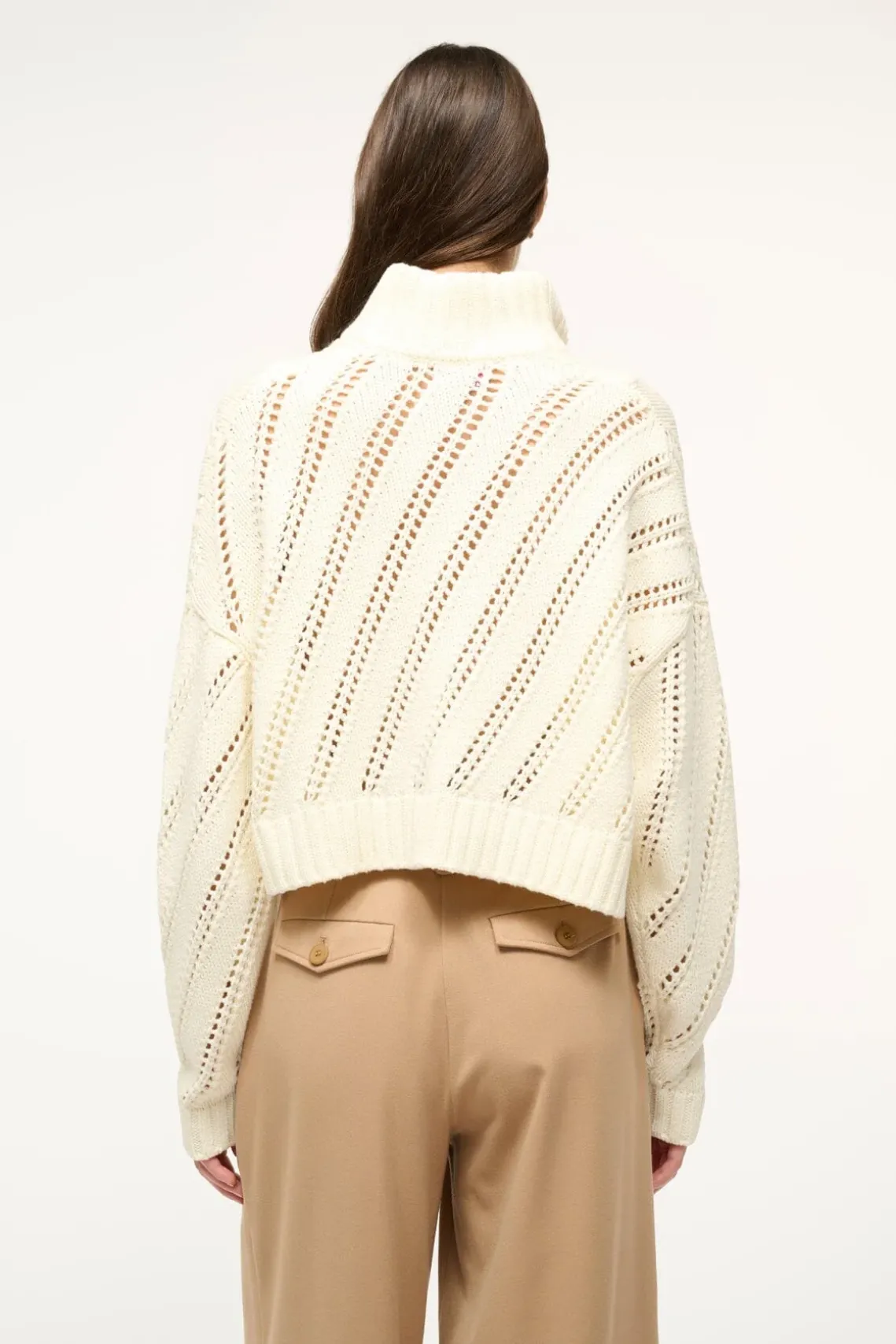 CROPPED HAMPTON SWEATER IVORY