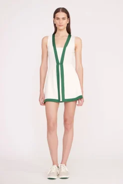 CROSS-COURT DRESS IVORY COURT GREEN