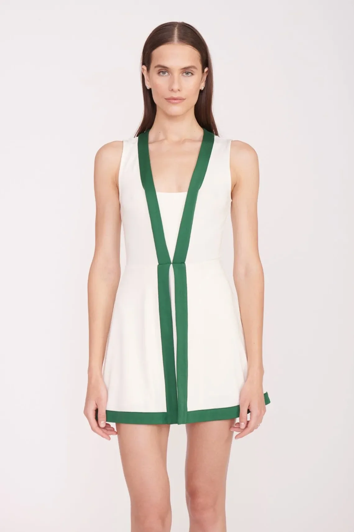 CROSS-COURT DRESS IVORY COURT GREEN