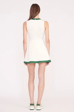 CROSS-COURT DRESS IVORY COURT GREEN