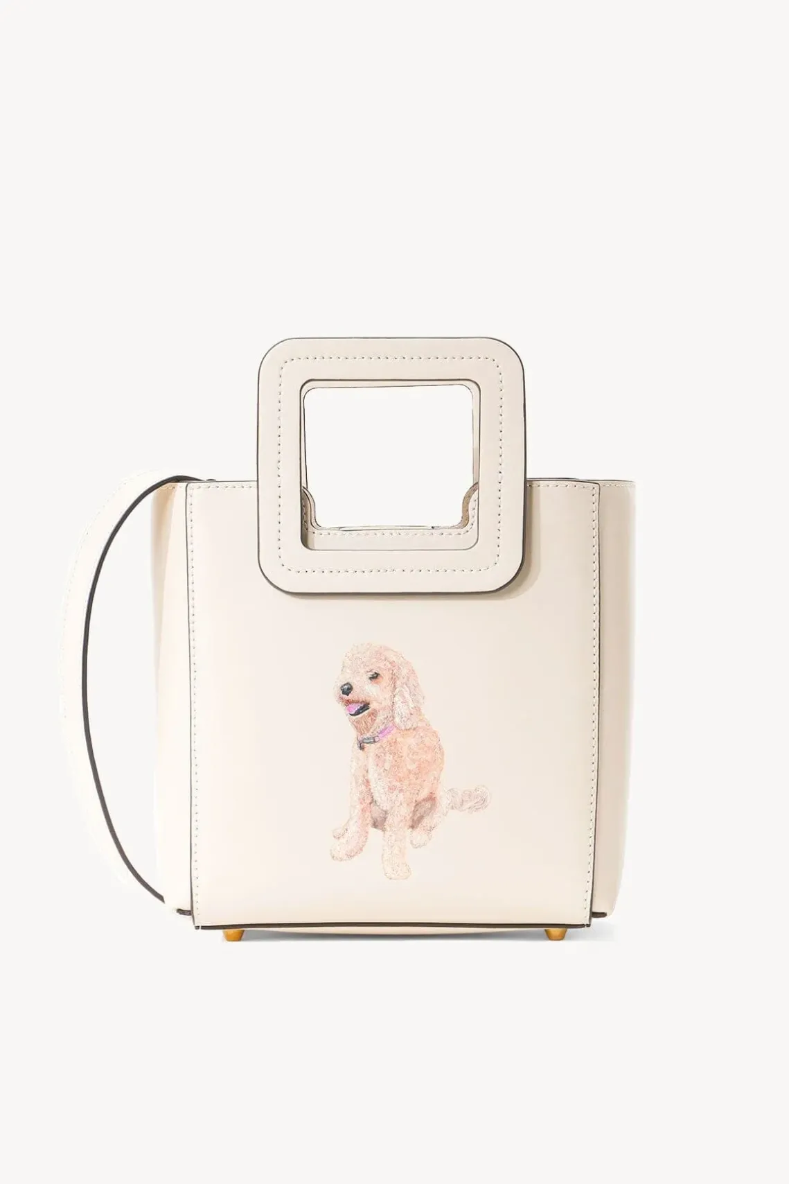 CUSTOM MINI SHIRLEY LEATHER BAG CREAM