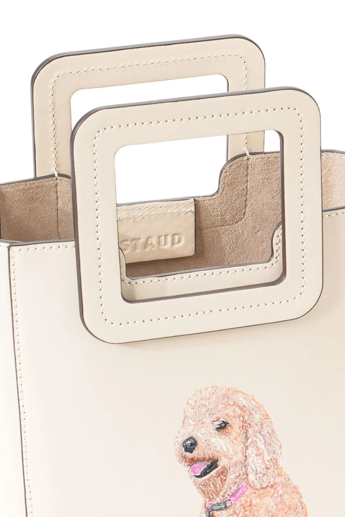CUSTOM MINI SHIRLEY LEATHER BAG CREAM