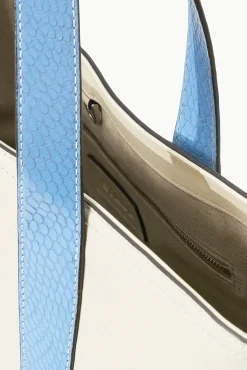 CUSTOM MONOGRAM ALLORA TOTE CREAM STAUD BLUE