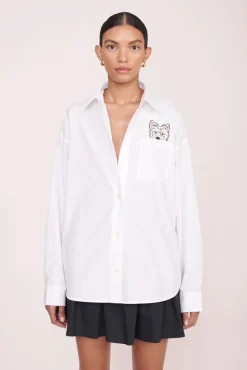 CUSTOM STAUD x C.BONZ CLASSIC OVERSIZED SHIRT WHITE