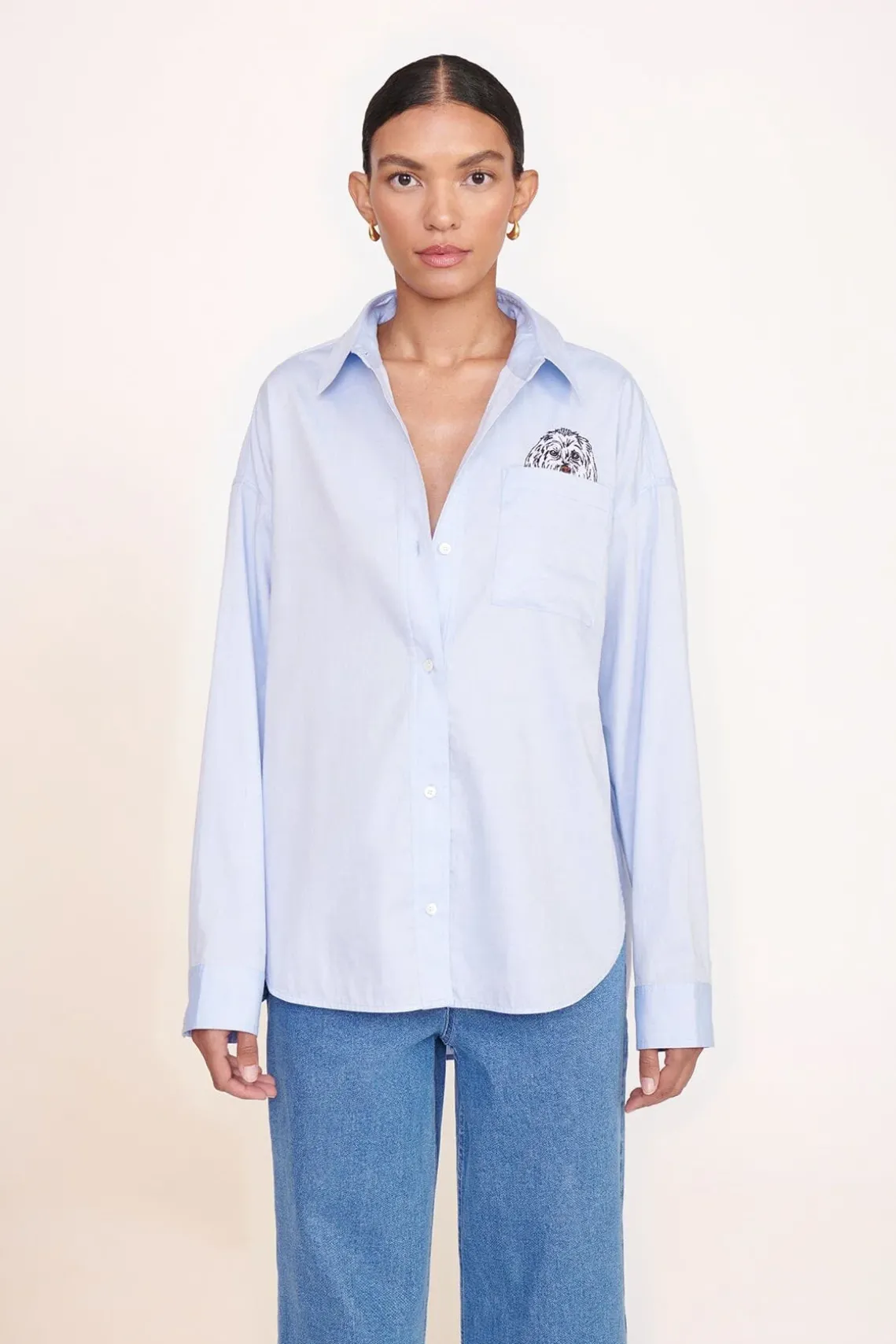 CUSTOM STAUD x C.BONZ CLASSIC OVERSIZED SHIRT OXFORD BLUE