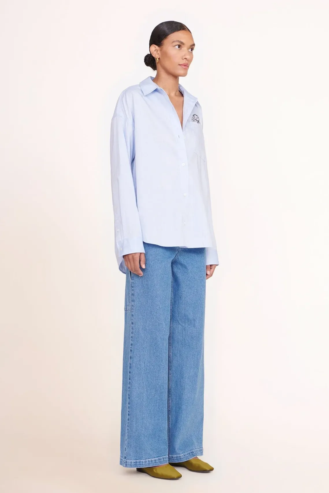 CUSTOM STAUD x C.BONZ CLASSIC OVERSIZED SHIRT OXFORD BLUE