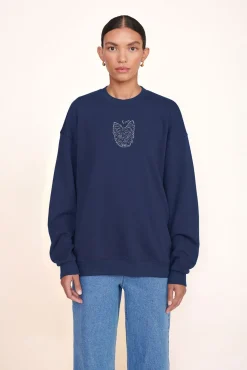 CUSTOM STAUD x C.BONZ OVERSIZED SWEATSHIRT NAVY
