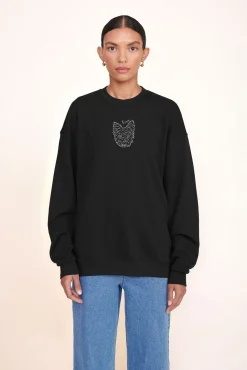 CUSTOM STAUD x C.BONZ OVERSIZED SWEATSHIRT BLACK