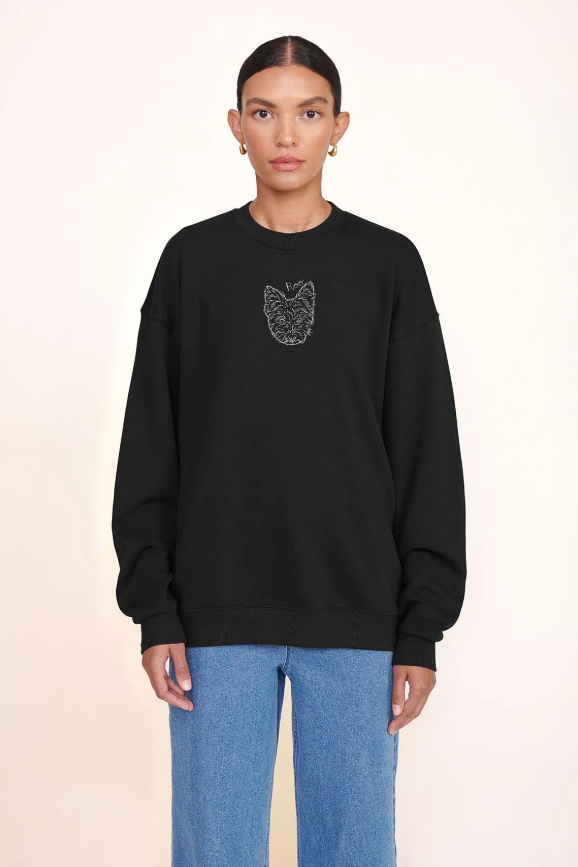 CUSTOM STAUD x C.BONZ OVERSIZED SWEATSHIRT BLACK