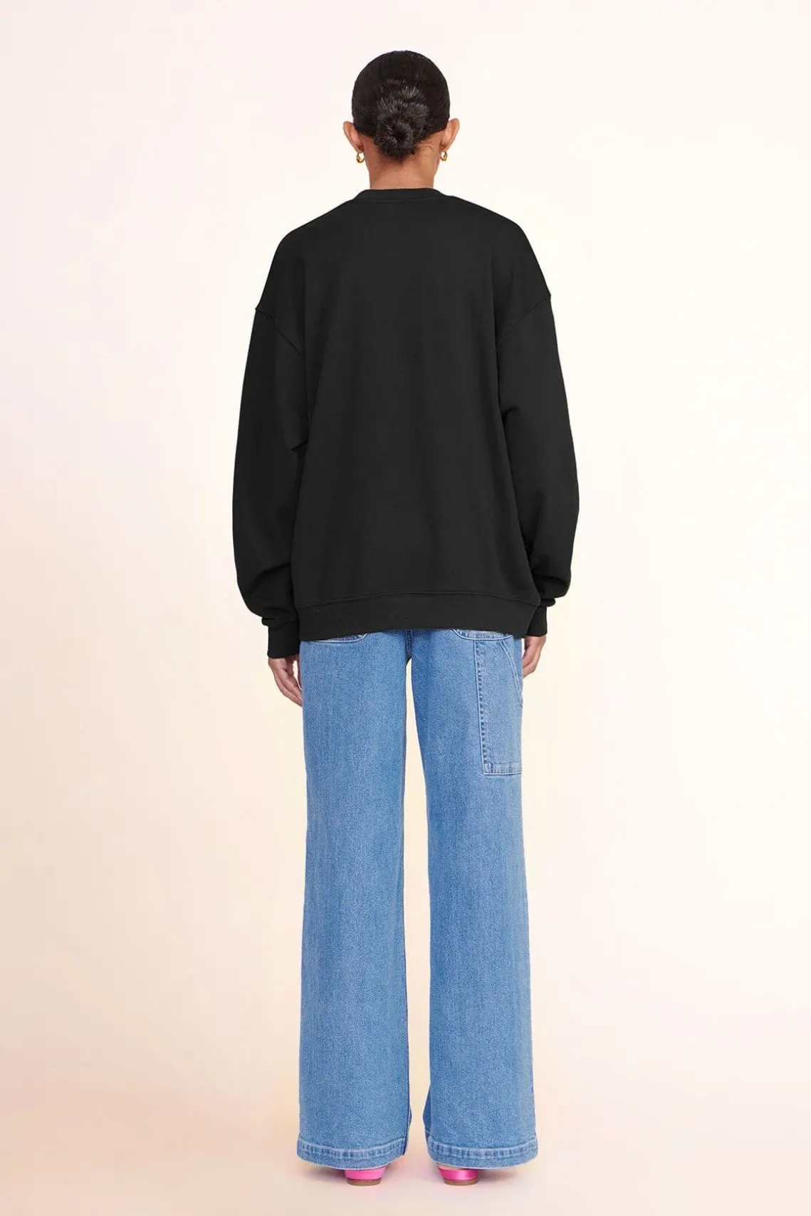 CUSTOM STAUD x C.BONZ OVERSIZED SWEATSHIRT BLACK