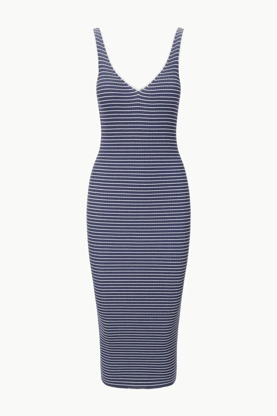 DANA DRESS NAVY MICRO STRIPE