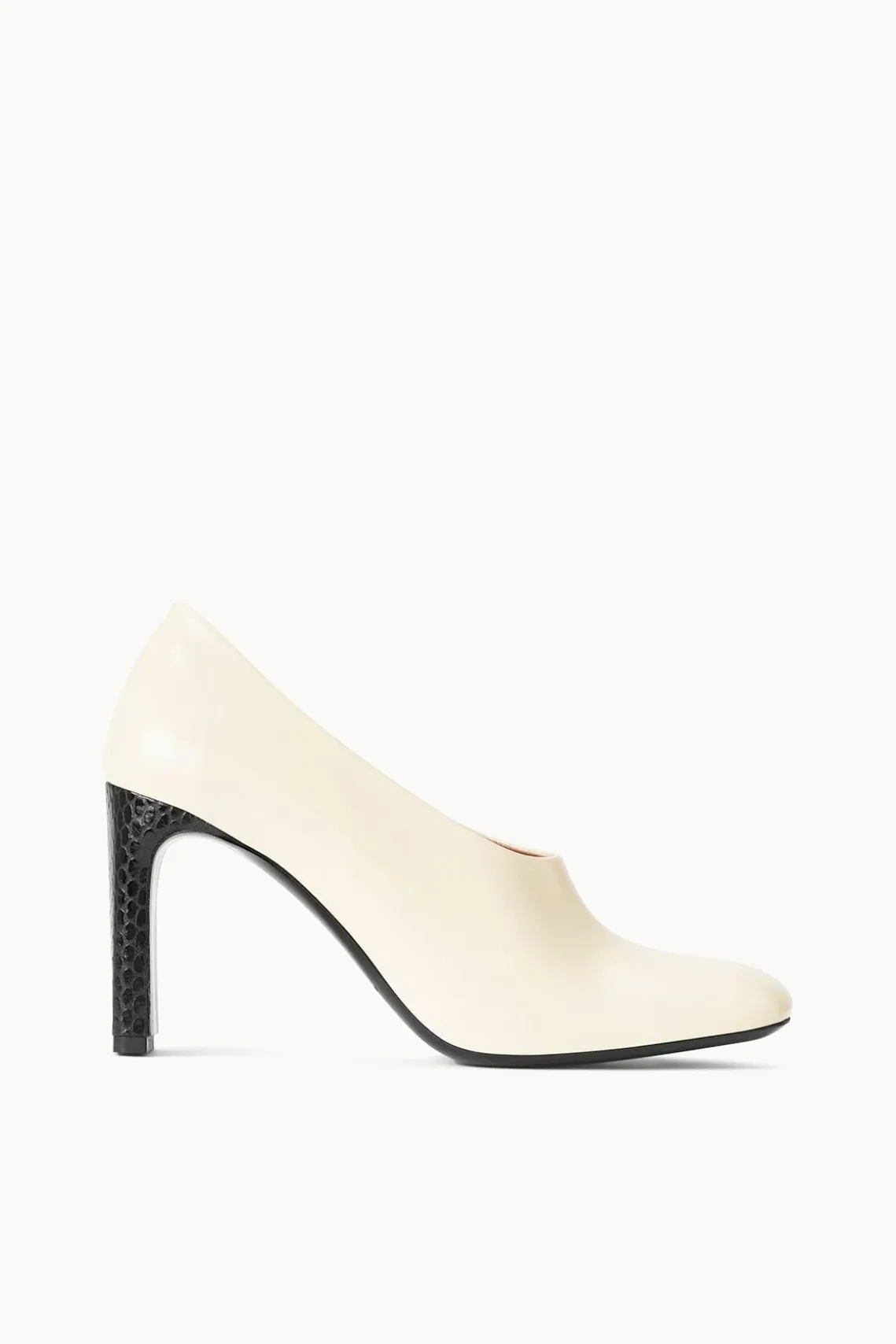 FLORENTINE PUMP CREAM BLACK