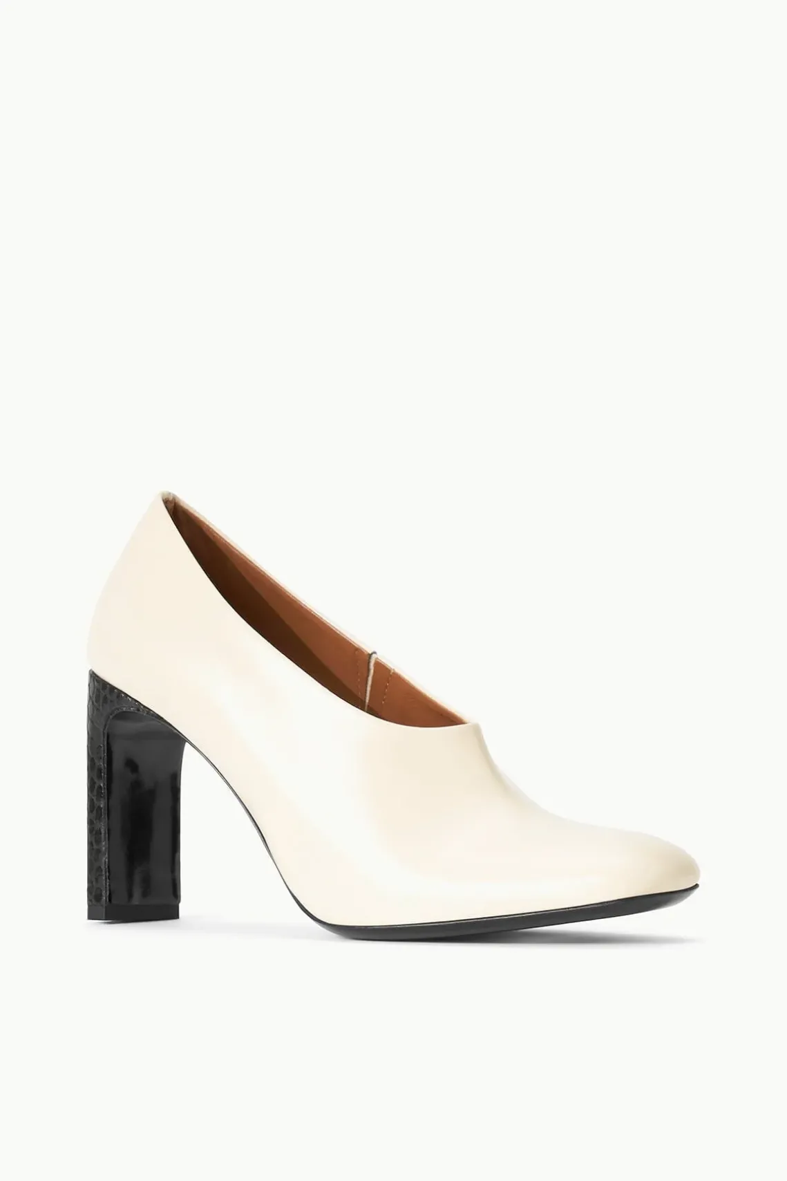 FLORENTINE PUMP CREAM BLACK