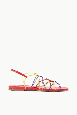 GIO KNOT SANDAL RED ROSE MULTI
