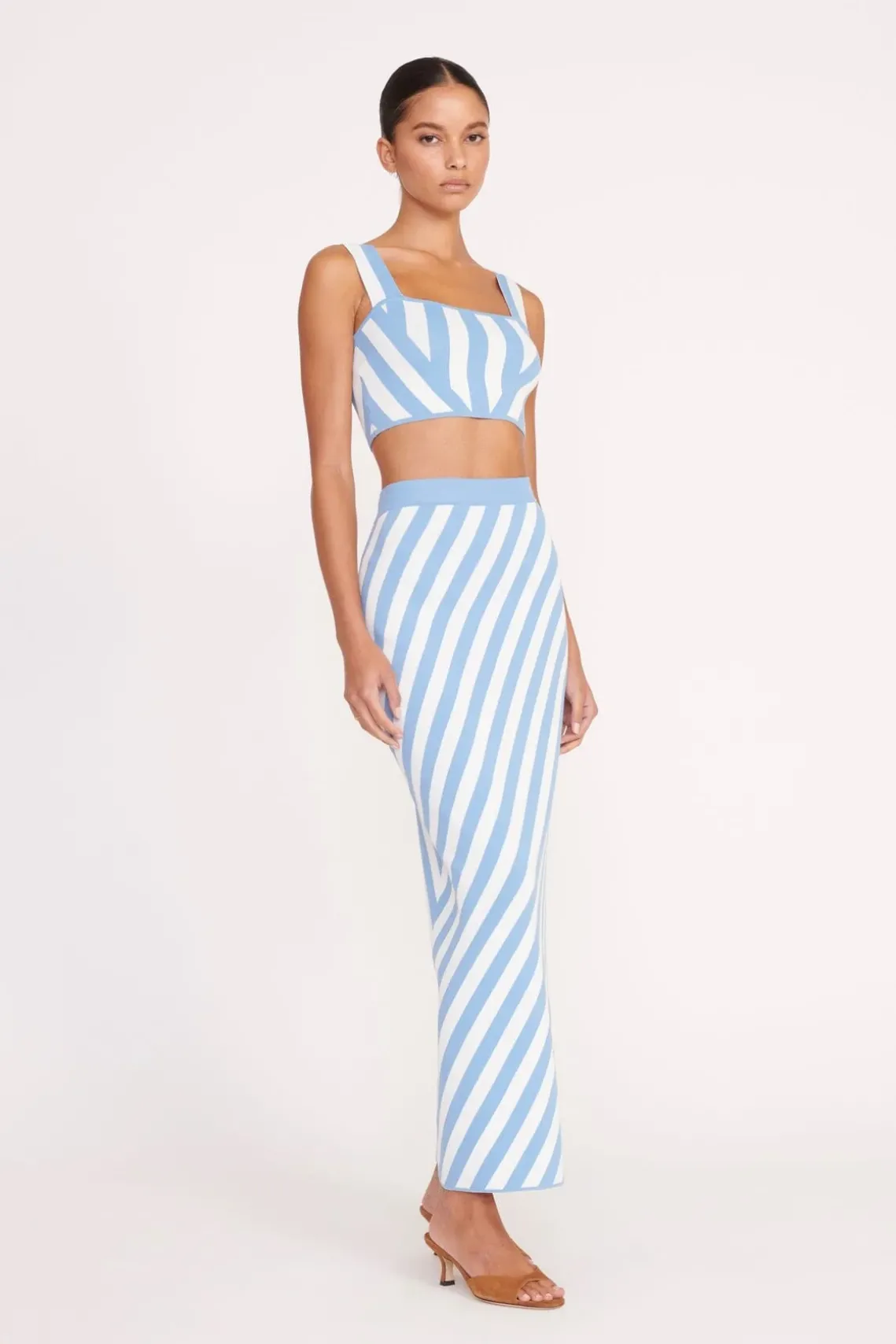GIOVANNI SKIRT BLUE SEASHORE STRIPE