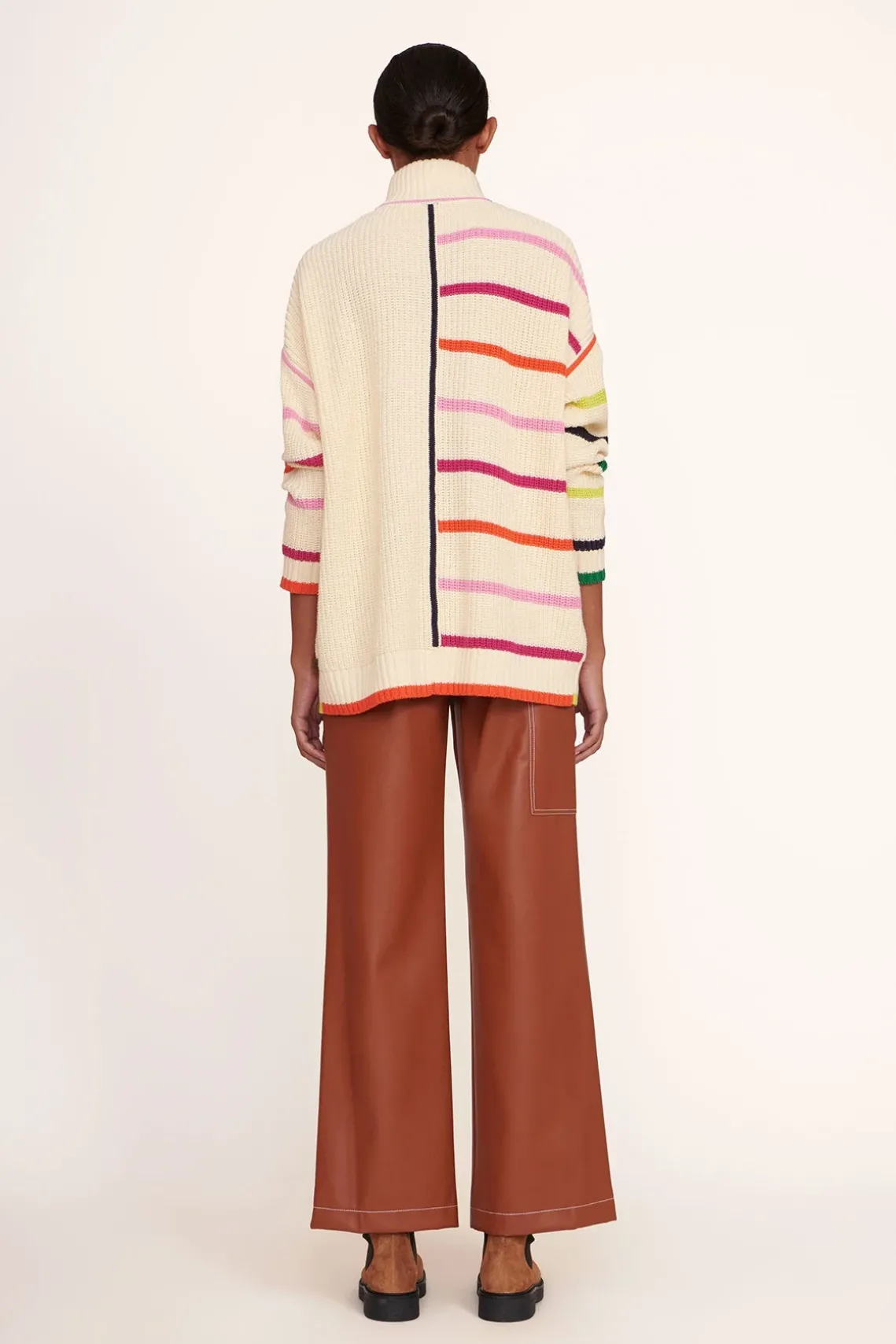 HAMPTON SWEATER CREME RAINBOW MULTI