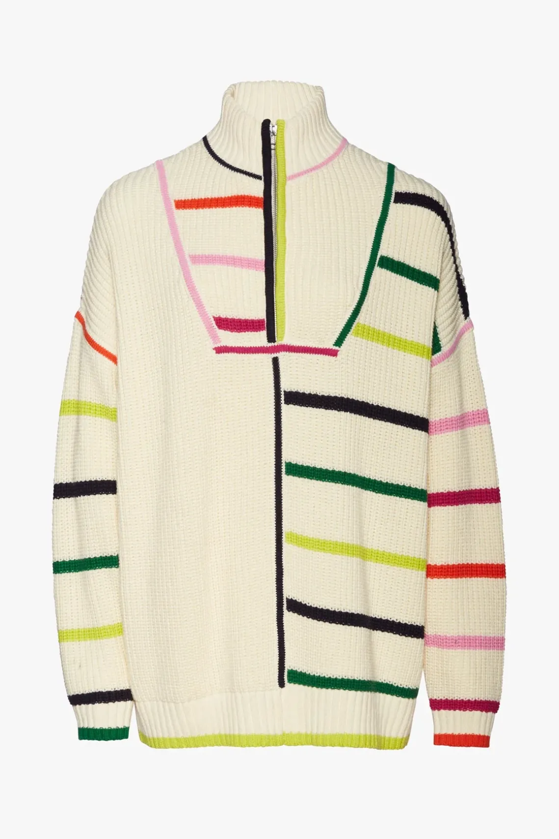 HAMPTON SWEATER CREME RAINBOW MULTI