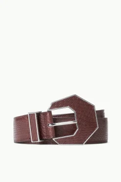INLAY BUCKLE BELT MAHOGANY