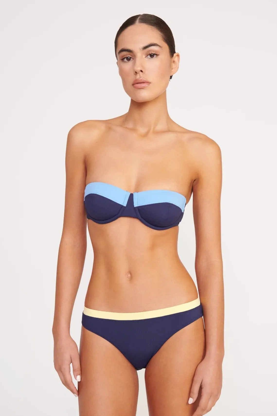 JO BALCONETTE BIKINI TOP NAVY COLORBLOCK