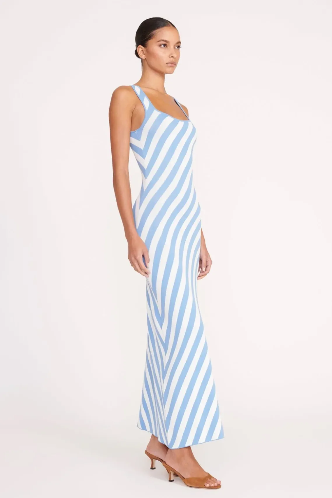 KATIE DRESS BLUE SEASHORE STRIPE