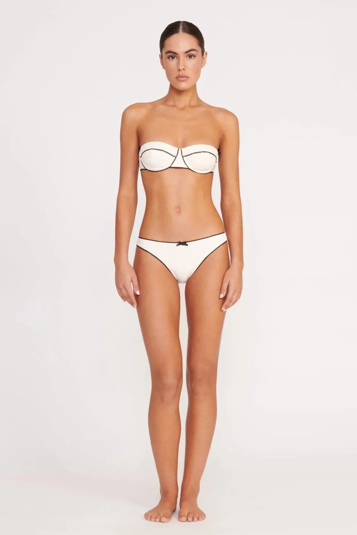 KIT BIKINI BOTTOM IVORY BLACK